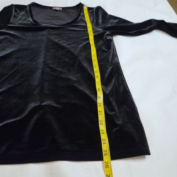 J. Jill 2 Piece Set Black Velvet Pull-on Skirt and 3/4 Sleeve Top Size XS - Picture 6 of 11
